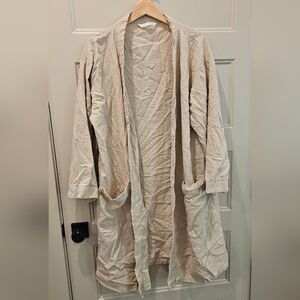 Nuetral Linen Blend Kimono Sz S/M
